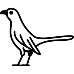 Mockingbird Songbird Fill Icon: Music and Nature