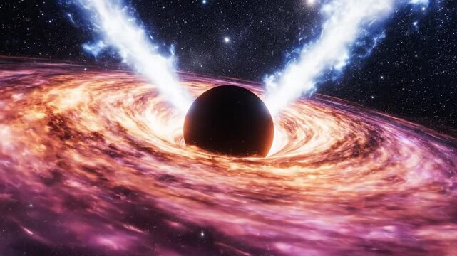 Abstract Galaxy Core Black Hole Seamless Loop Space