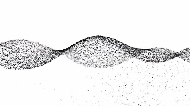 Minimal Monochrome Particles Flow Seamless Loop Abstract Background