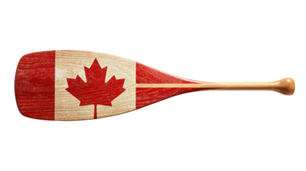 Canadian Flag Paddle Isolated