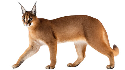 Caracal on Isolated Background