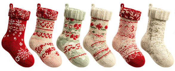 Naklejka premium christmas socks isolated on a white background