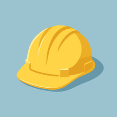 Fototapeta premium Vibrant yellow hard hat for construction and safety