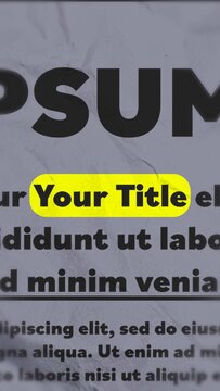 Social News Paper Text Collage Flashing Articles Intro Opener