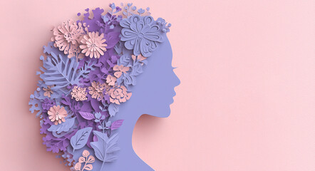 International Women Day Banner. Space for text
