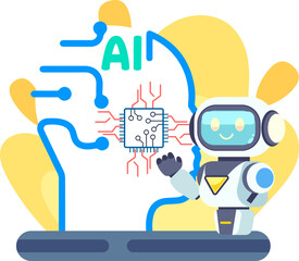 Artificial Intelligence Brain Illustration