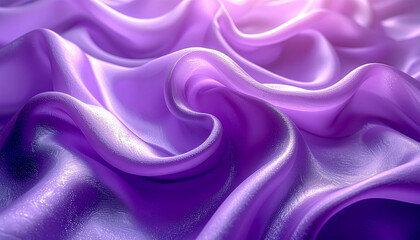 Fototapeta premium 光と影が描く紫のシルク波形抽象背景