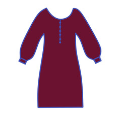Traditional maroon dress