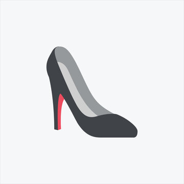 Elegant High Heel Stiletto Shoe Illustration &ndash; Luxury Fashion Footwear Icon