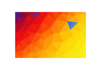 Abstract geometric gradient low-poly pattern isolated on transparent background