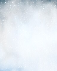 Softly falling snowflakes on a winter landscape background