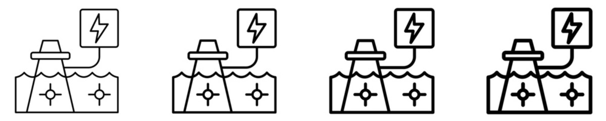 Tidal Icon Set Different Style Collection