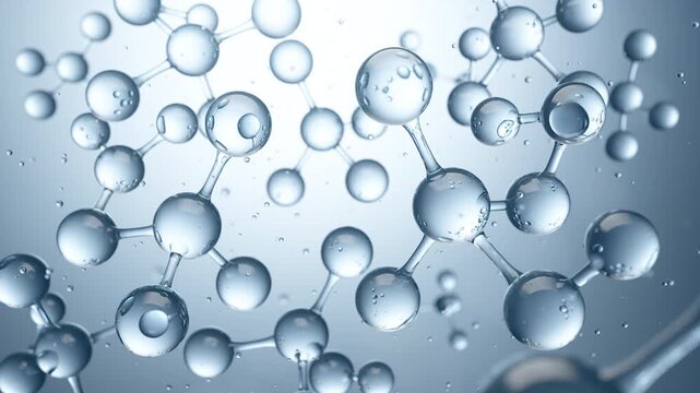 Molecular Structure Scientific research in molecular chemistry. 3D animation.