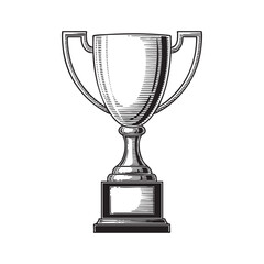 Champion Trophy Cup Vintage Award Illustration