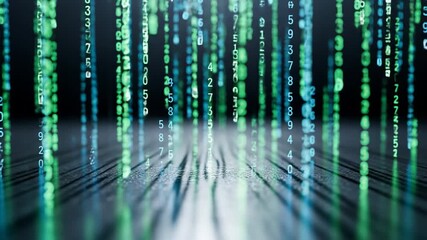 Digital Rain - A Matrix-Inspired Visualization of Data Flow and Code.