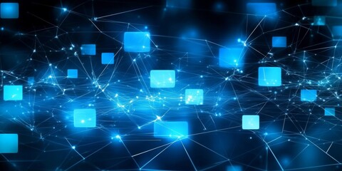 Fototapeta premium A Technological Interconnected System Featuring Gleaming Components and Modern Network Connections