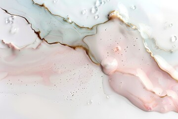 Obraz premium Art features soft pastel colors that mimic a sea splash. The smooth lines blend together, creating a dreamy effect. The light shapes evoke the essence of water movement in a simple scene