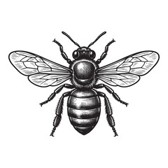 Honey Bee Insect Vintage Engraving