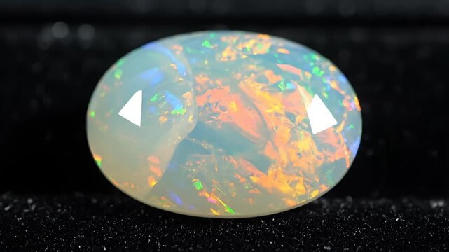 Opalescent Gemstone - A Captivating Display of Iridescent Colors.
