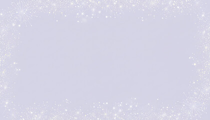 Sparkling Pastel Star Frame Background　Soft Lavender Copy Space with Magical Glitter Particles