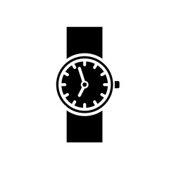 Analog wrist watch - solid vector icon