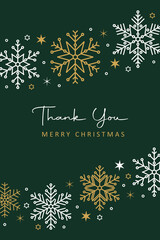 christmas greeting card with snowflakes vector illustration