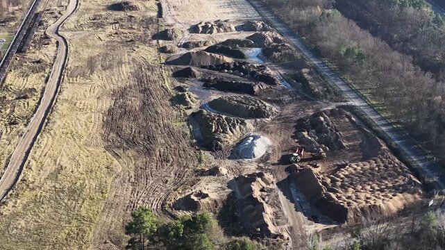 Baustelle aus der Vogelperspektive