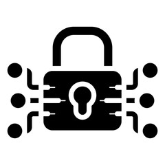 cyber security glyph icon