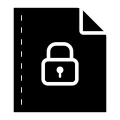 file document protection glyph icon