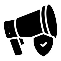 secured freedom of opinion glyph icon