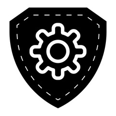 setting secure shield protection glyph icon