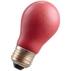 Red light bulb symbolizing a bright idea