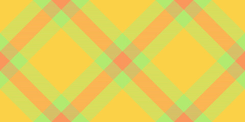 Backdrop fabric texture tartan, damask background textile plaid. Place seamless check pattern vector in yellow and green colors.