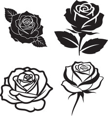 rose silhouette flower