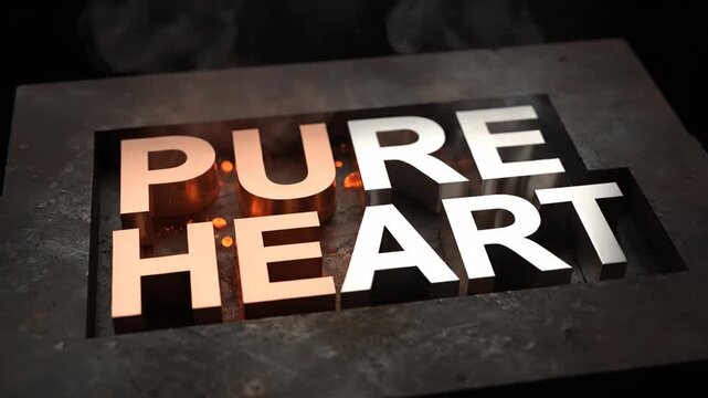 Watch Molten Metal Pour Into PURE HEART Letters