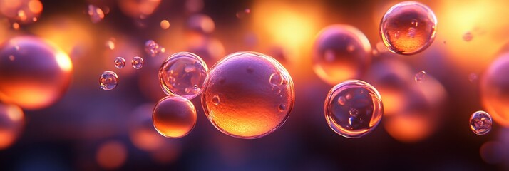 Dynamic Microscopic View of Cells and Atoms Colliding with Glowing Spheres in High Detail