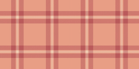 Silk vector seamless plaid, flannel textile background texture. Mens shirt check pattern fabric tartan in orange and red colors.