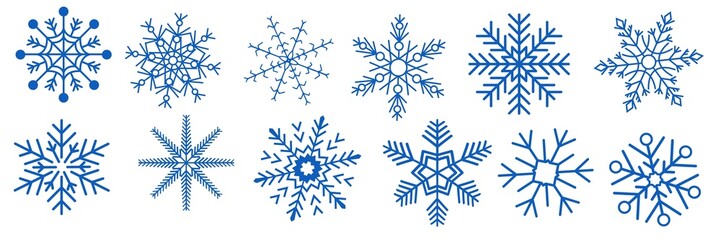 snowflakes on a white background