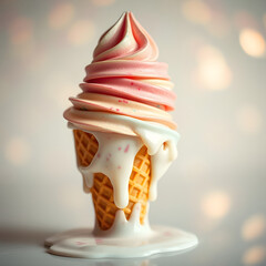 melted ice cream cone