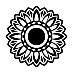 Glyph Style Sunflower Symbols 
