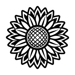 Glyph Style Sunflower Symbols 
