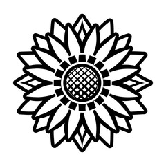 Glyph Style Sunflower Symbols 
