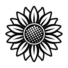 Glyph Style Sunflower Logos 
