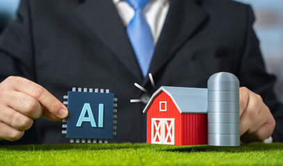 Implementation of AI technologies in farming. Smart agriculture, precision farming and digital transformation of agro-industry. Automation improves yields, efficiency and sustainable food production.