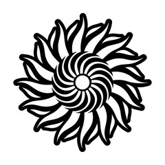 Glyph Style Sunflower Logos 
