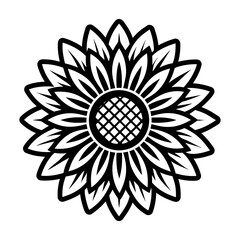 Glyph Style Sunflower Logos 
