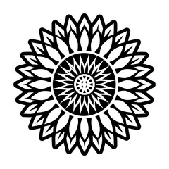 Glyph Style Sunflower Logos 
