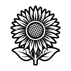 Glyph Style Sunflower Logos 
