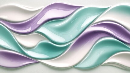 Obraz premium Abstract wavy design of pastel colors