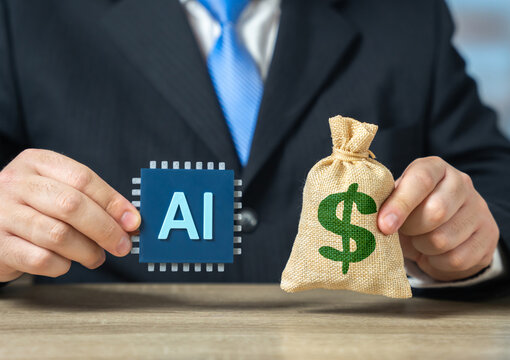 Investments in the development of AI microchips. Profit from the implementation of AI in business. Semiconductor race, performance growth and strategic returns from advanced computing hardware.